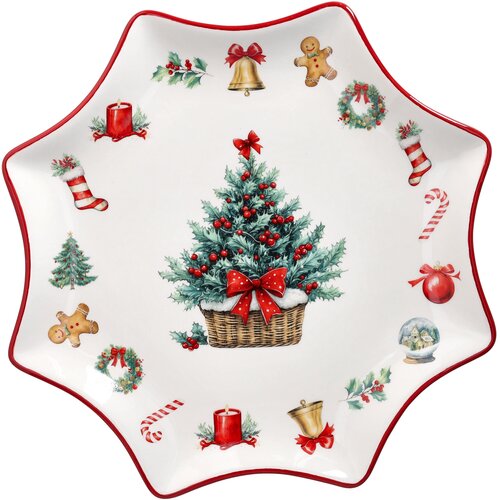 Tognana Tanjir za panetone Jelka Christmas Vintage Xmas, 31 cm, &amp;Scaron;areni Slike