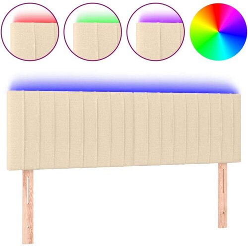  Uzglavlje krem 144x5x78/88 cm od tkanine Slike