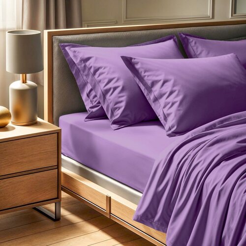  tonne viole - 36 lilac ranforce super king fitted sheet (fr) (it) (es) (de) Cene