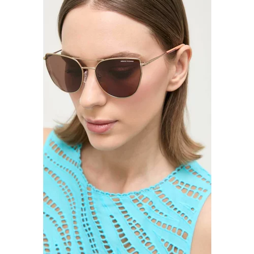 Armani Exchange Sunčane naočale za žene, boja: bež