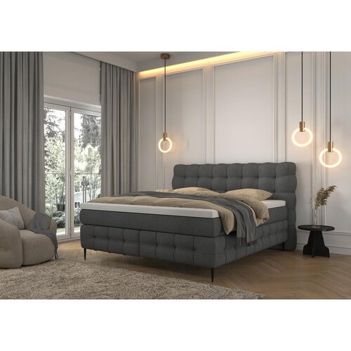 Premium Living Postelja Boxspring Scarlett, Siva, 160x200 Slike