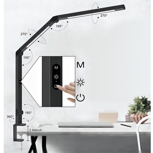  LED prigu&amp;scaron;iva dodirna stona lampa LED/12W/230V 3000-6500K CRI 92 crna Slike