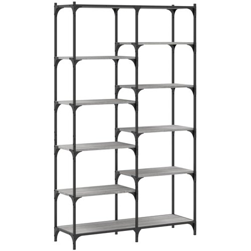 Maison Chic Knjižna omara - Knjižna polica - Knjižni regal siva sonoma 100x32x170 cm inž. les in železo, (21723232) Slike