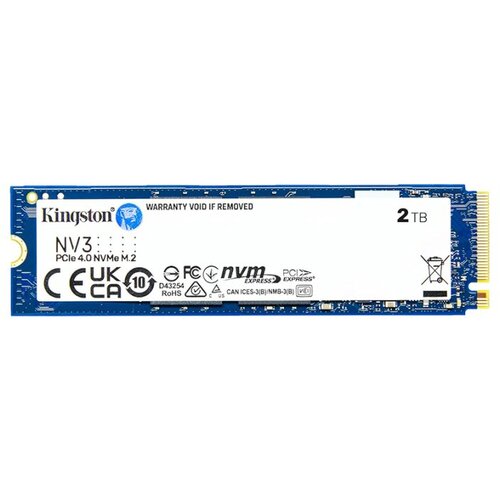 Kingston SSD SNV3S/2000G 2TB NV3 NVMe PCIe Gen 4.0 Up to 6,000MB/s read, 5,000MB/s write Cijene