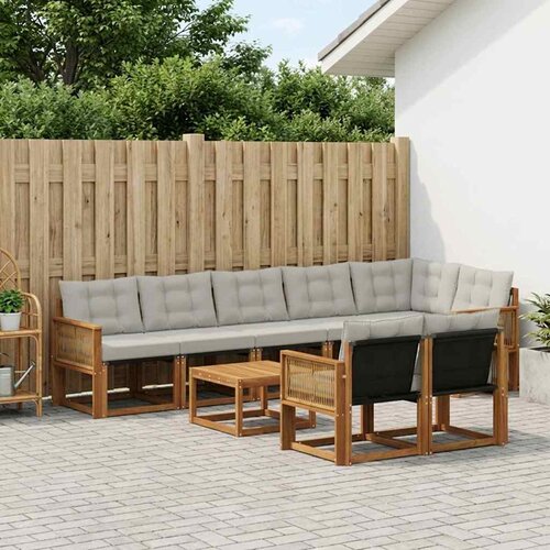  Set vanjskih sofa 9 kom. Prirodna i svjetlosiva Cijene