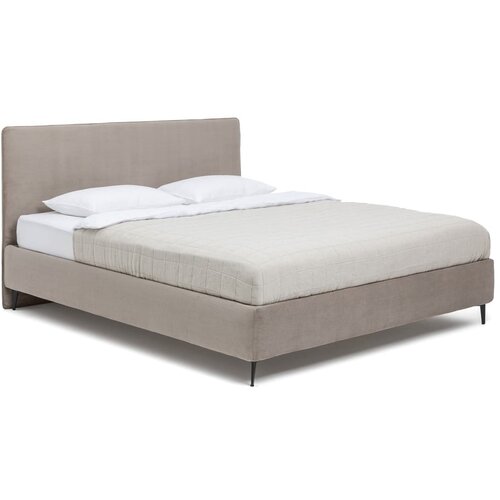 Bonami Selection Smeđe-sivi tapecirani bračni krevet s podnicom 180x200 cm Noira Slim – Cijene
