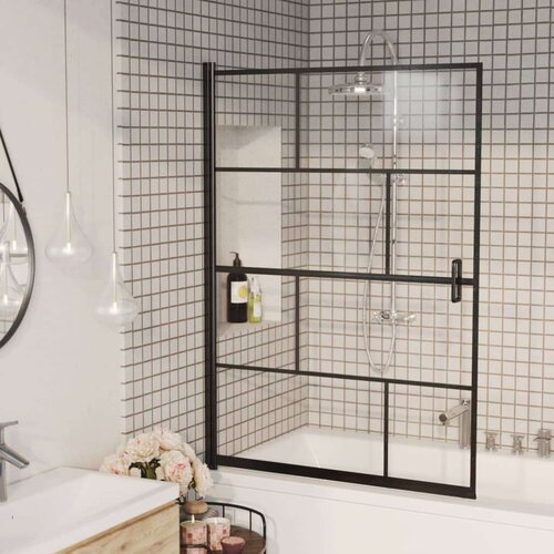 Pregrada za tu&amp;scaron; ESG 100 x 140 cm crna Slike