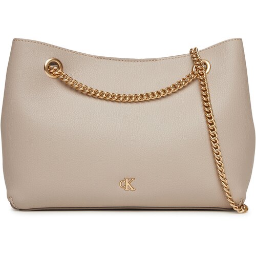 Calvin Klein Ročna torba Minimal Monogram Shoulde LV04F3205G Bež Slike