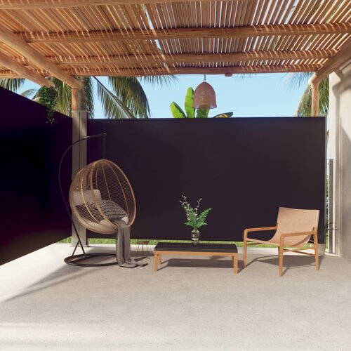 VidaXL Uvlačiva bočna tenda crna 200 x 600 cm Slike