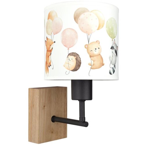 Brilagi Zidna lampa BOBO WOOD 1xE27/25W/230V hrast/crna/bela/životinjice Cene