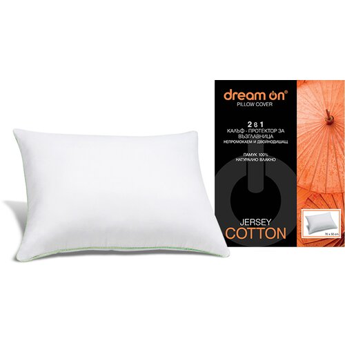Dream On Jersey Cotton Navlaka za jastuk, Bela, 70x50 Cene