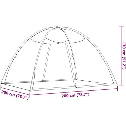  Komarnik Mongolia s vratima 220 mrežasti bijeli 200x200x130 cm Slike