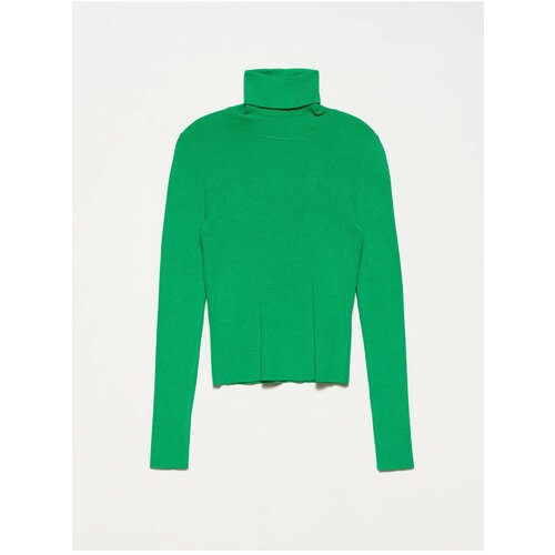 Dilvin 10225 Turtleneck Sweater-green Slike
