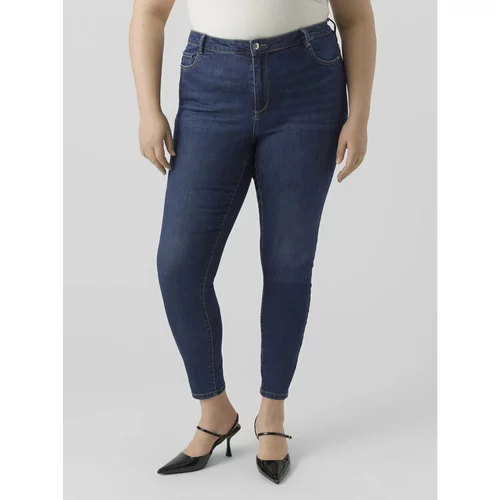Vero Moda Curve Jeans hlače Phia 10285012 Mornarsko modra Skinny Fit