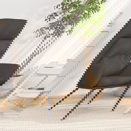 The Living Store Stol za sproščanje temno sivo umetno semiš usnje - Stol Za Sproščanje, (21485212) Cene