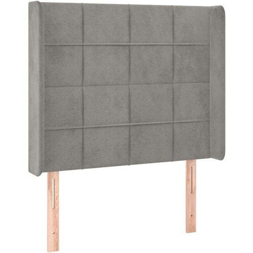  Box spring s madracem LED svjetlosivi 90x190 cm bar&amp;scaron;un Slike