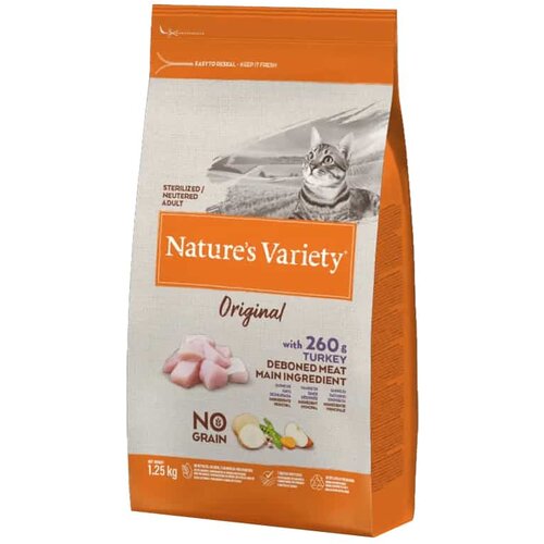 Nature's Variety Hrana za sterilisane mačke Sterilised Original gain Free, Ćuretina - 1.25 kg Slike