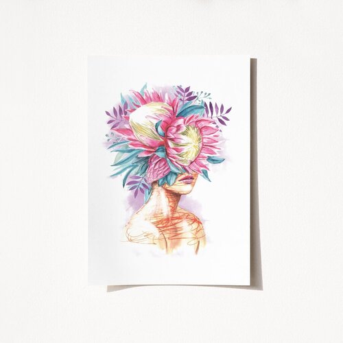 Wallity Poster Cvijet dama-2098, 50x70 cm Cene
