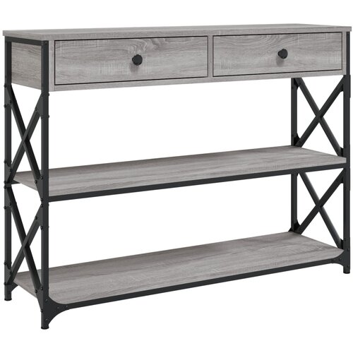 Maison Chic konzolna miza - miza ob steni siva sonoma 100x28x75 cm inženirski les, (21785979) Cene