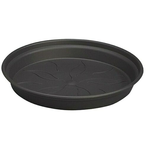 ELHO green Basics Podložak za teglu za cvijeće (Vanjska dimenzija (&amp;oslash; x V): 22 x 3 cm, Plastika, Crne boje) Slike