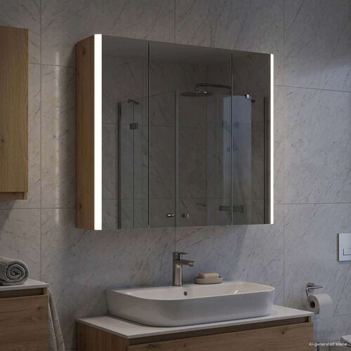  Kopalniška ogledalna omara Oreh 63,5 x 15,5 x 60,5 cm, (5000233125) Cene