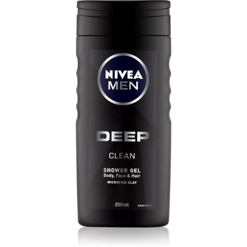 Nivea Men Deep Clean Body, Face & Hair gel za prhanje za telo, obraz in lase 250 ml za moške Cene
