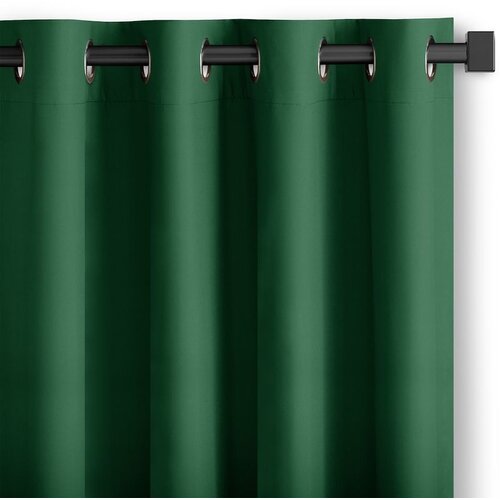 Restilo curtain CARLI color bottle green plain style classic silver eyelets type of material - textiles oxford 140x250 Cijene