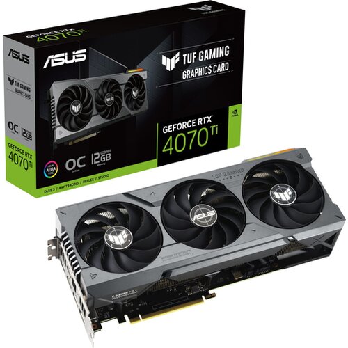 Asus grafična kartica TUF GeForce RTX 4070 Ti gaming OC, 12 GB GDDR6X, PCI-E 4.0, TUF-RTX4070TI-O12G Slike