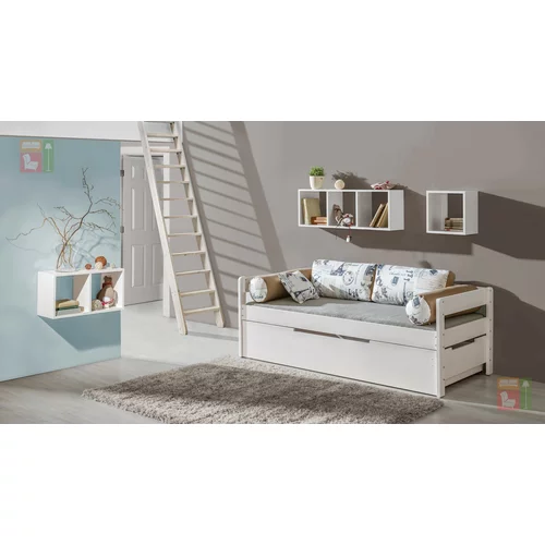 Dolmar - les Krevet Borys - 90x200 cm - boja bor - ladica za posteljinu