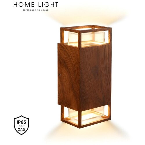 Bb Link SPOLJNA ZIDNA LAMPA 2XGU10 DRVO 2201 2 IP65 Slike