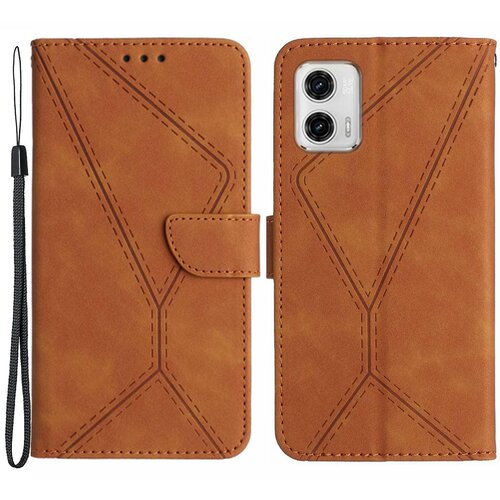 INORCO HT05 za Motorola Moto G73 5G denarnica stojalo PU usnjena torbica z vtisnjeno črto telefonski ovitek, (22036927) Slike