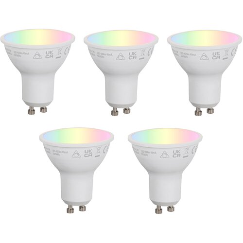LUUMR Komplet 5 Pametna zatemljiva LED žarnica GU10 50 mm Opal RGBW 4,7 W 400 lm 2700-6500 K Cene