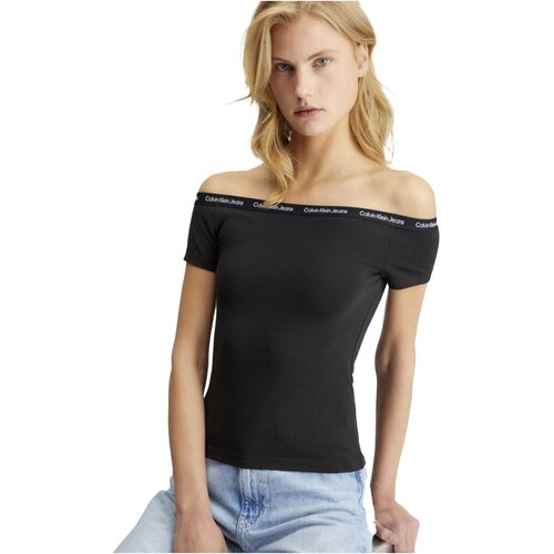 Calvin Klein Jeans Majice brez rokavov J20J223098 Črna Slike