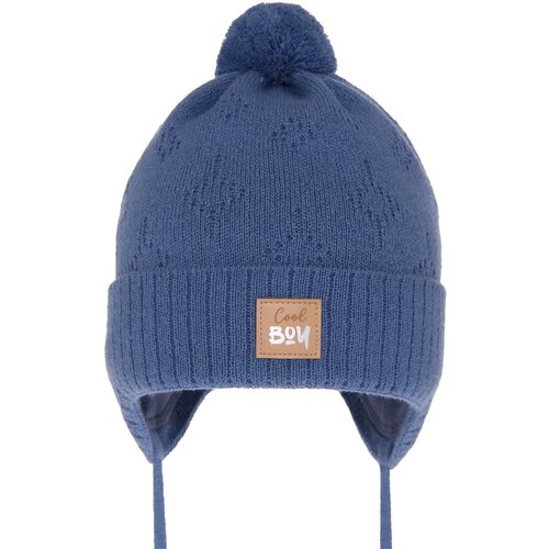AGBO Boy&amp;#039;s spring/ autumn hat blue Farel with pompom Slike
