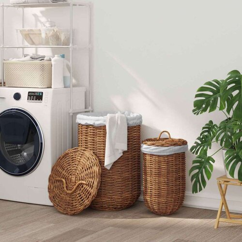  Ko&scaron;ara za pranje 2 pcs Rjava Kubu rattan, (5000263227) Cene