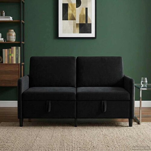SOFA s pohranom Crna 152 x 78 x 87 cm Poliester Cene