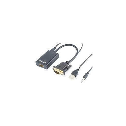 VIDEO adapter kabl, 0.15 m, black, VGA to... Slike