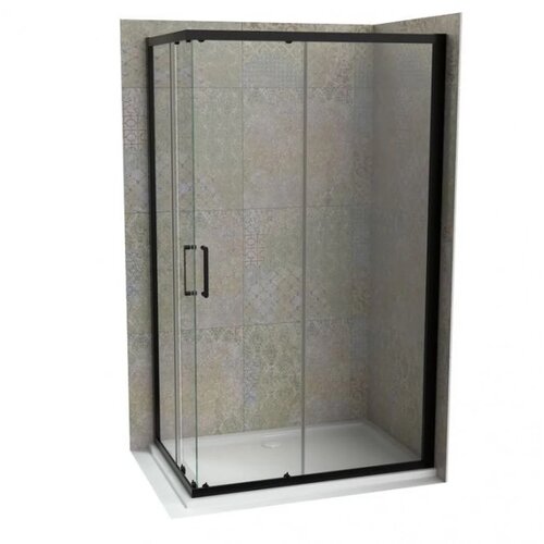Copen Atlas Pro pravougaona tuš kabina mat crna, staklo 6mm providno - 100x70x195 cm Cene