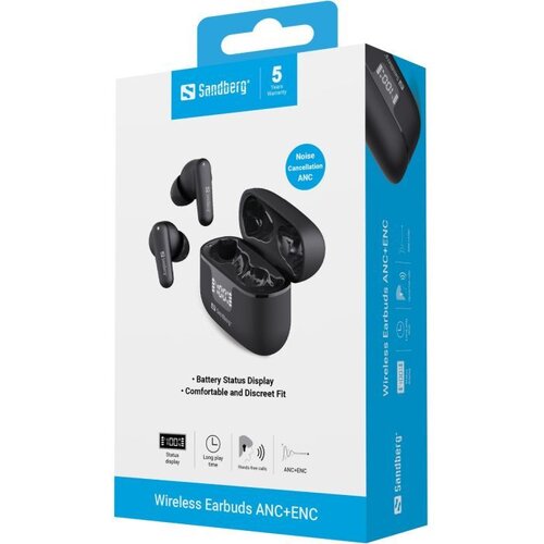 Sandberg Slu&amp;scaron;alice TWS 126-52 ANC/ENC/Bluetooth/crne Slike