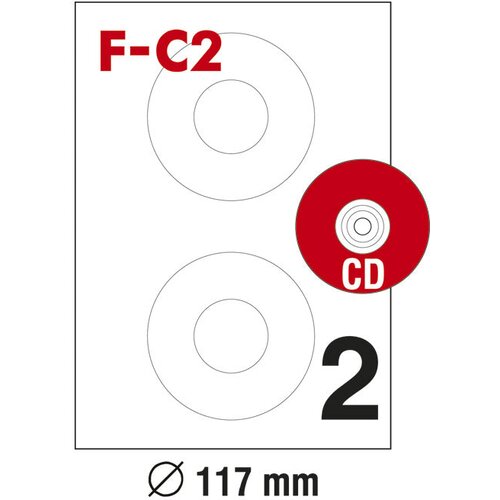  ETIKETE ILK ZA CD/DVD FI-117MM PK100L FORNAX F-C2 Slike