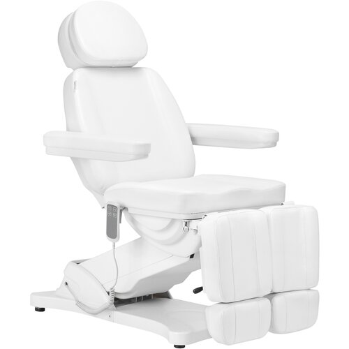 Shumee Električni kozmetični stol SILLON CLASSIC z 2 pedi motorjema, bel, (21388767) Slike