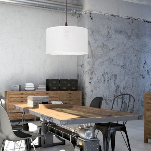  LED luster na sajli NOEL 1xE27/60W/230V bela Slike