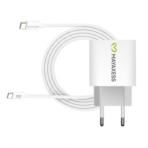 Oem Mayaxess, Omrežni polnilnik za Galaxy S23 Fe 20W + 1m USB-C kabel, Bela, (5000275860) Cene
