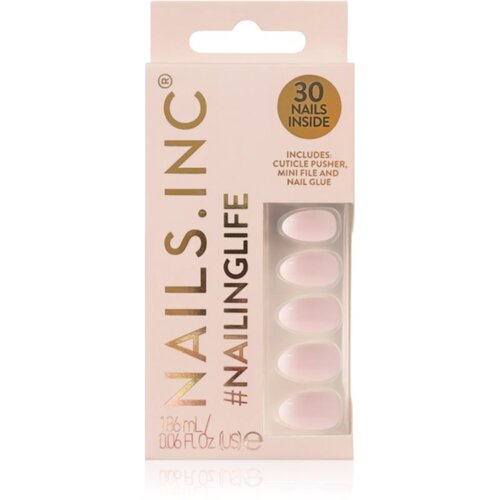 Nails Inc. NailingLife Press-On Nails umetni nohti odtenek So Selena Nude Ombr&eacute; Effect 33 kos Cene