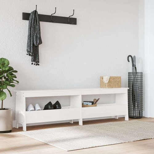  Klupa za hodnik bijela 160x28x45 cm od masivne borovine Cijene