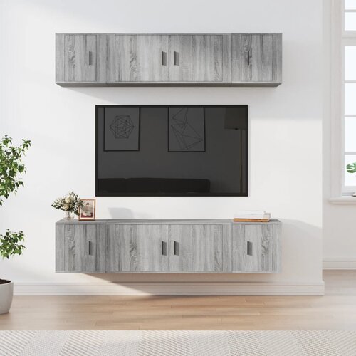 vidaXL 6-dijelni set TV ormarića sivog sonome konstruirano drvo Cene