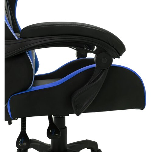  Igraća stolica s RGB LED svjetlima plavo-crna od umjetne kože Slike