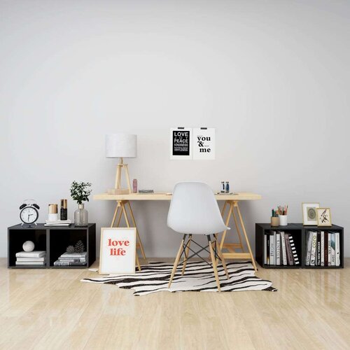 VidaXL TV ormarići 4 kom visoki sjaj sivi 37 x 35 x 37 cm od iverice Slike