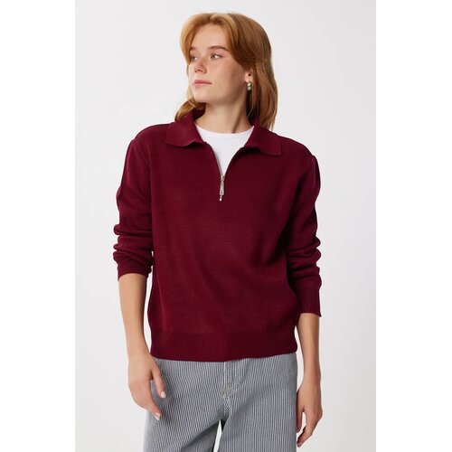  ženski džemper Pf00122, bordo Cene