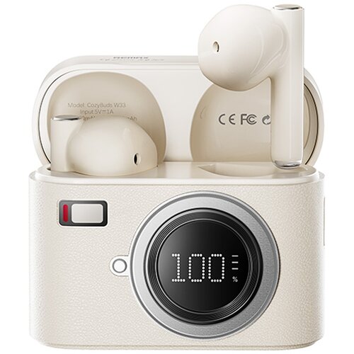 Remax bluetooth slu&amp;scaron;alice cozybuds W33 bele Slike